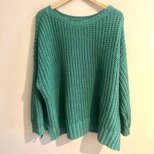 American Eagle Outfitters green Knit oversized Sweater Sz Sm